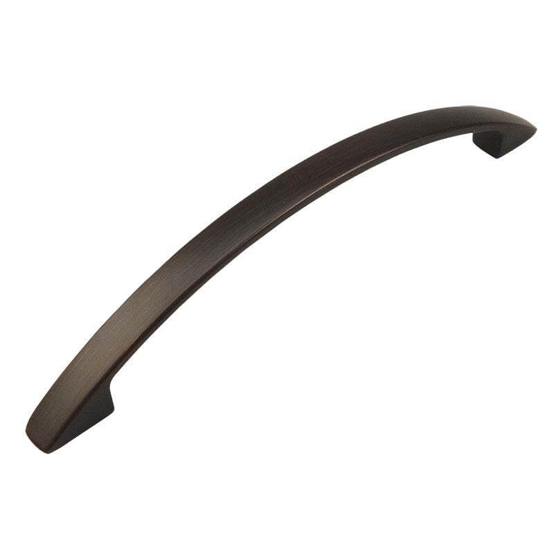 Cabinet pull in oil rubbed bronze finish with flat grip design