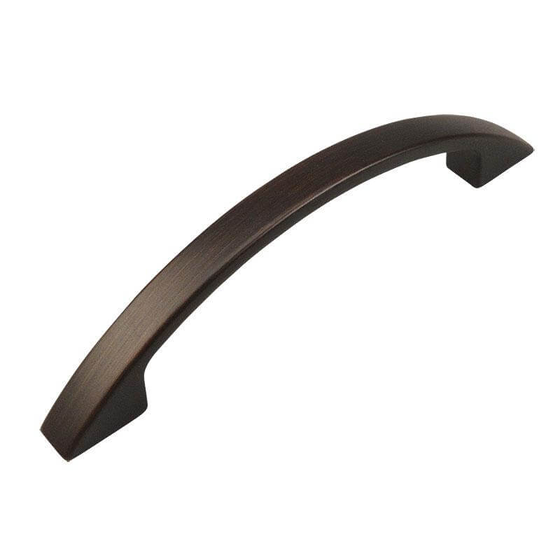 Oil rubbed bronze drawer pull with flat grip design