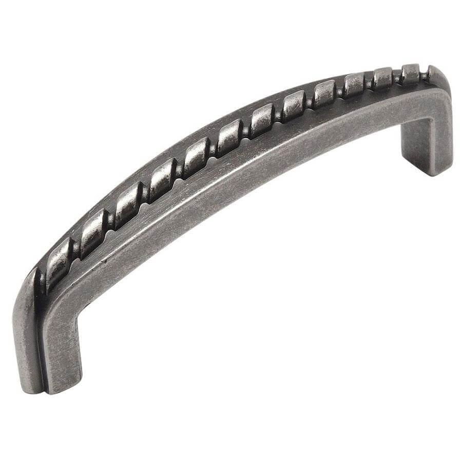 Curl rope cabinet pull in weathered nickel finish