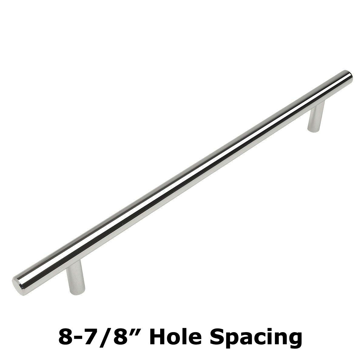 Cosmas 404-224CH Polished Chrome Slim Line Euro Style Bar Pull