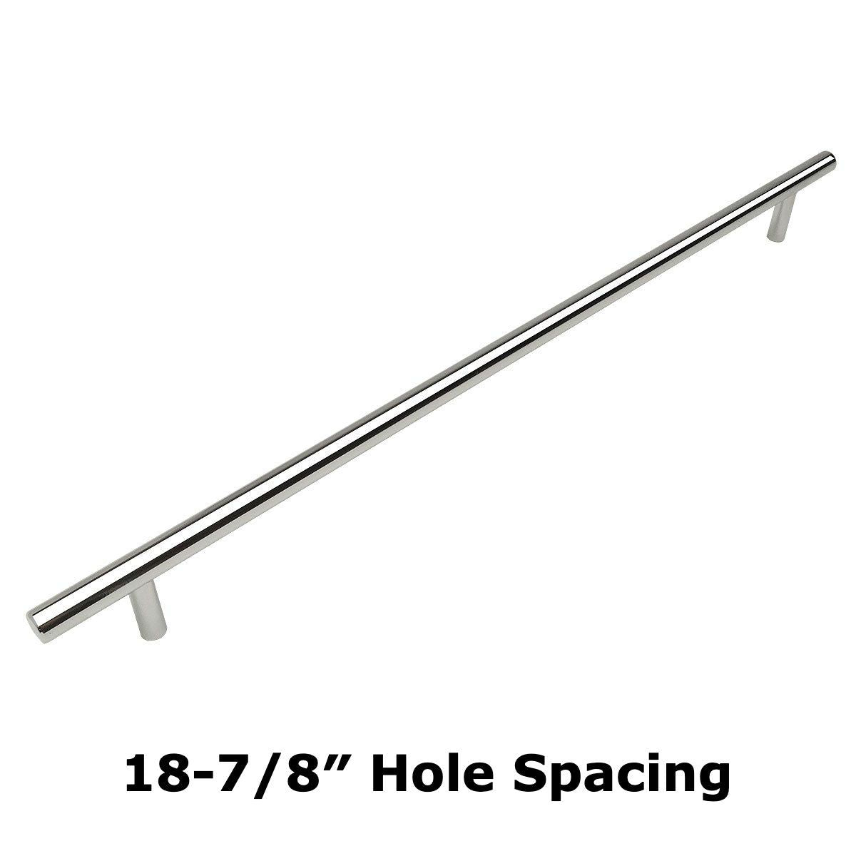 Cosmas 404-480CH Polished Chrome Slim Line Euro Style Bar Pull