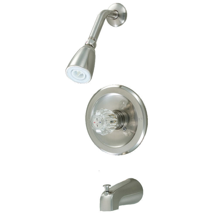 Crystal Cove 12-2597 Satin Nickel Tub / Shower Combo Faucet
