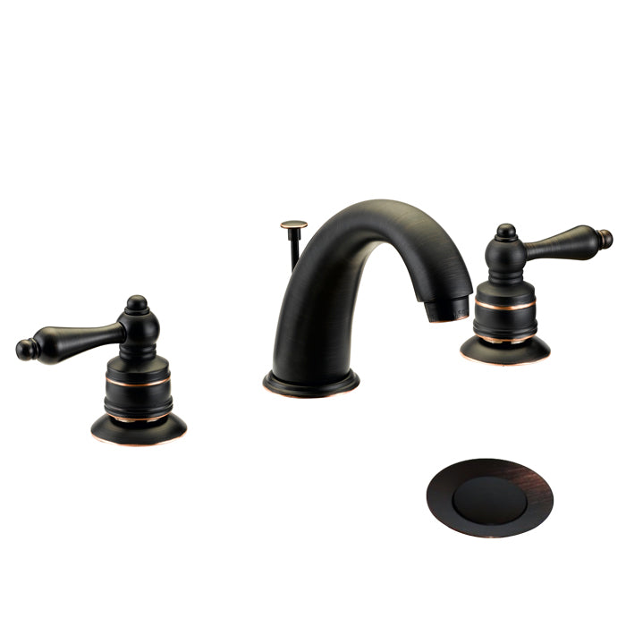 Designers Impressions 654746 Oil Rubbed Bronze Two Handle Widespread Lavatory Vanity Faucet
