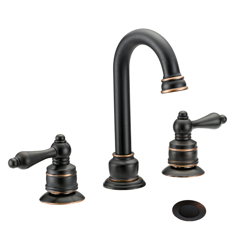 Designers Impressions 659611 Oil Rubbed Bronze Two Handle Widespread Lavatory Vanity Faucet
