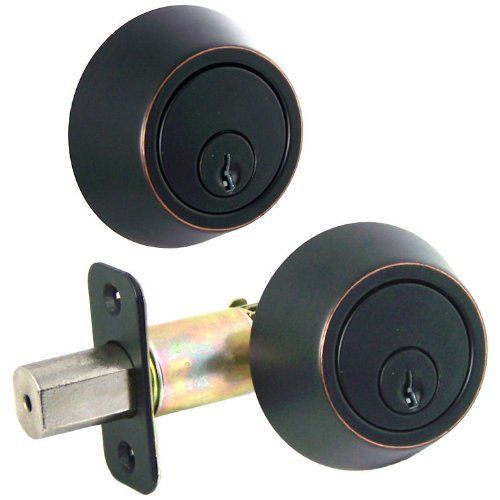 Designers Impressions Oil Rubbed Bronze Double Cylinder Deadbolt