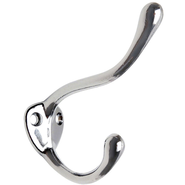 Designers Impressions Polished Chrome Heavy Duty Coat & Hat Hook 5749