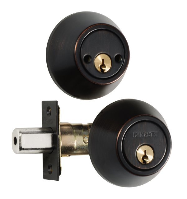 Dynasty Hardware Double Cylinder Deadbolt Oil Rubbed Bronze