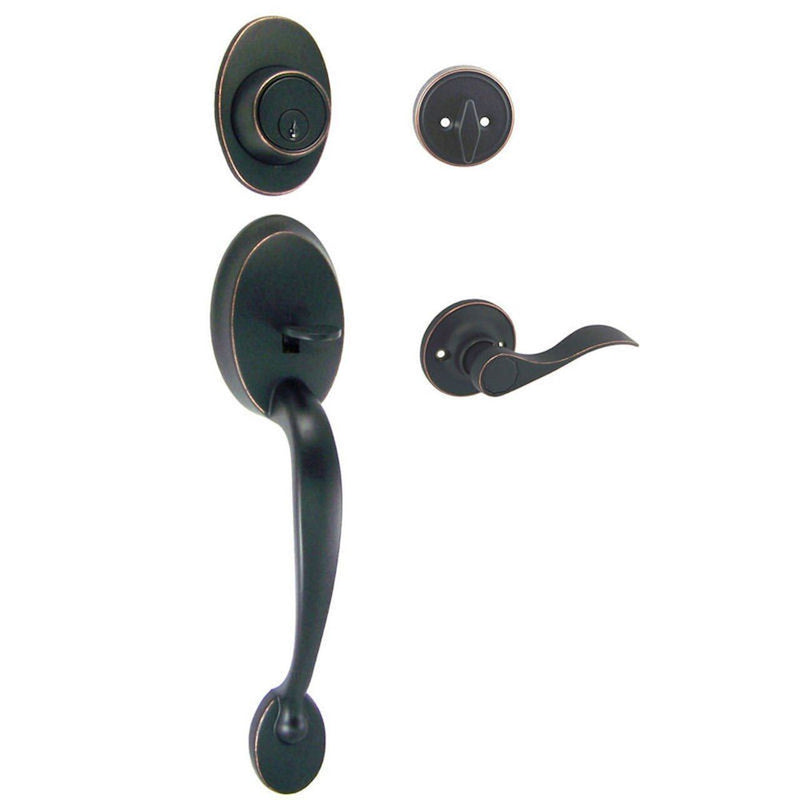 Frankfort Oil Rubbed Bronze Traditional Handleset with Kingston Lever