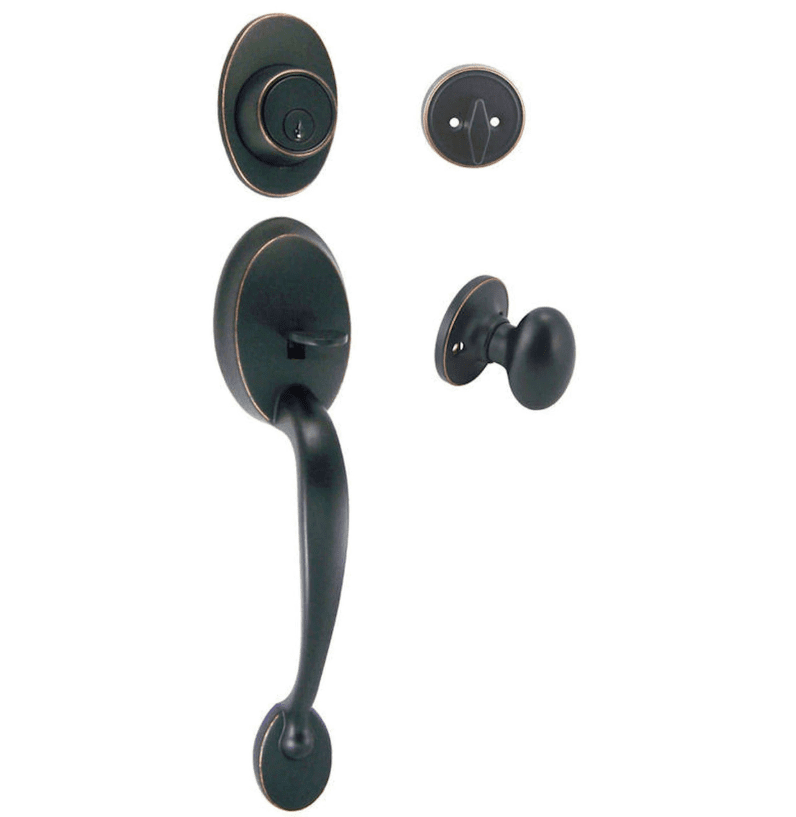 Frankfort Oil Rubbed Bronze Traditional Handleset with Somerset Knob