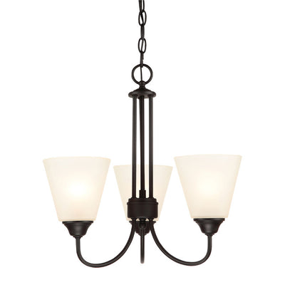 Galveston Matte Black 3 Light Chandelier Ceiling Fixture : 20-9632
