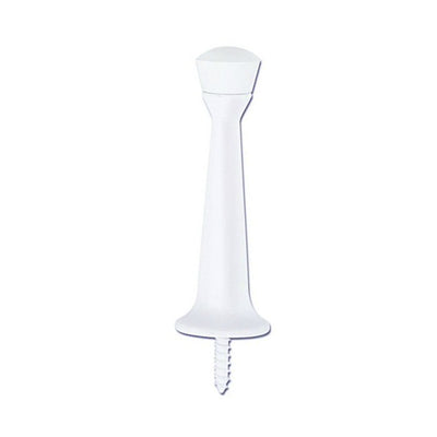 White Heavy Duty Solid Rigid Door Stop