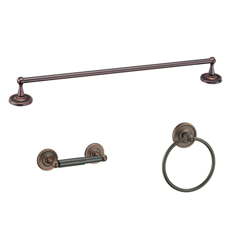 Maxim Series 3 Piece Oil Rubbed Bronze Bathroom Hardware Set