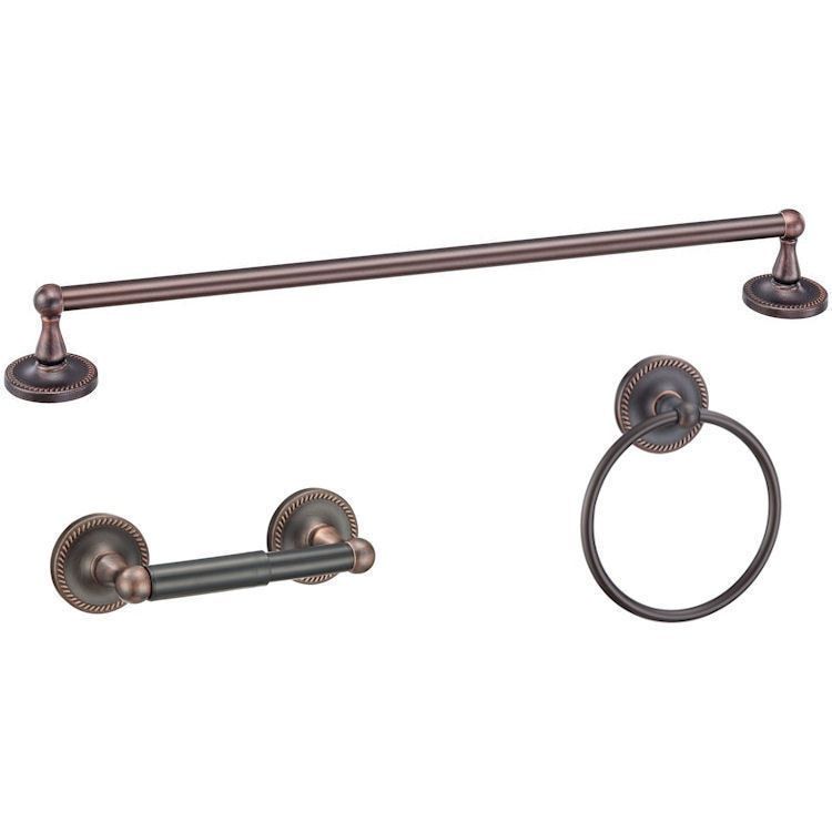 Naples Series 3 Piece Oil Rubbed Bronze Bathroom Hardware Set