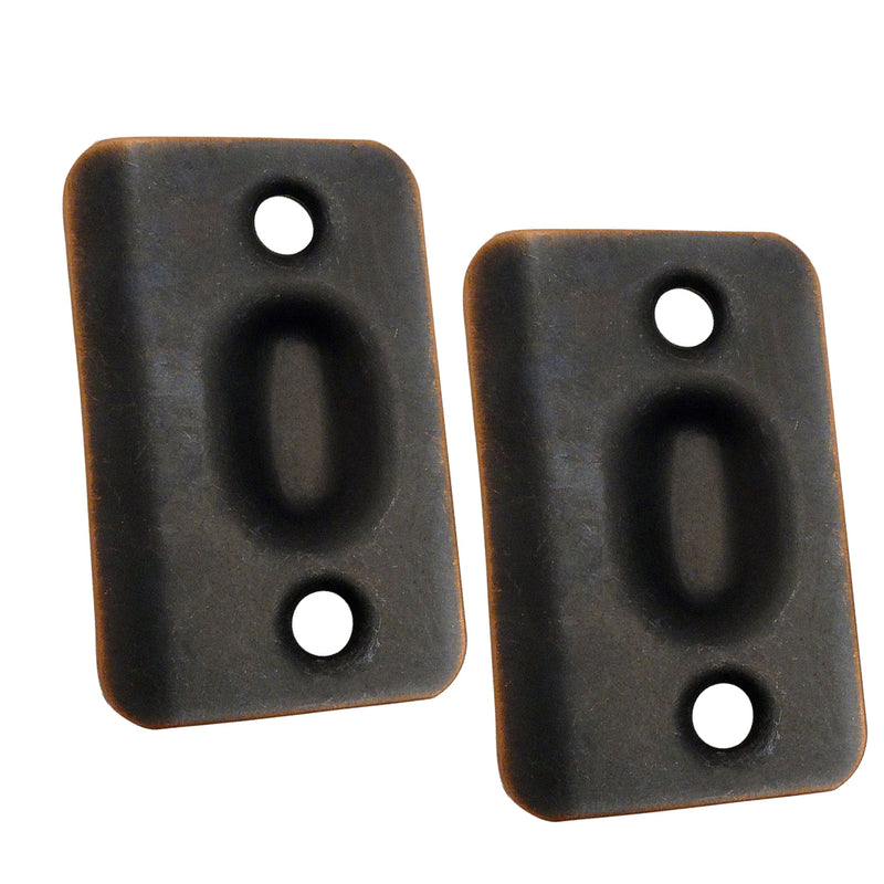 Oil Rubbed Bronze Replacement Ball Catch Strike Plates (Pair)
