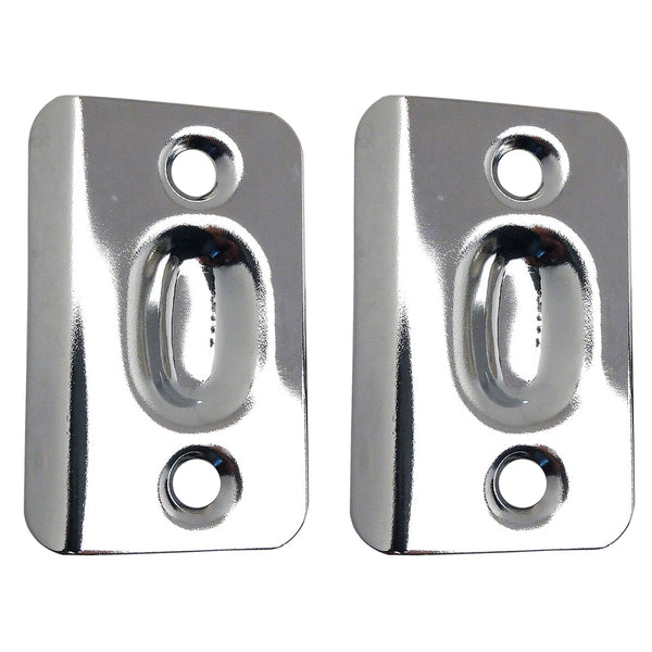 Designers Impressions Replacement Ball Catch Strike Plates, Polished Chrome (Pair)