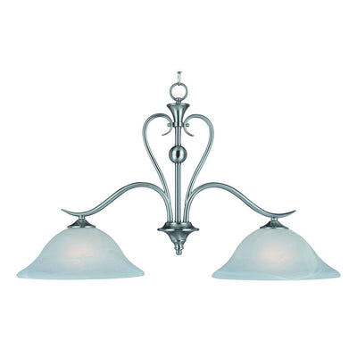 Dover Satin Nickel 2 Light Pendant Light Fixture : 10-4104