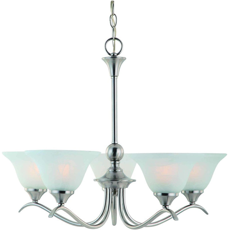 Dover Satin Nickel 5 Light Chandelier : 12-7134