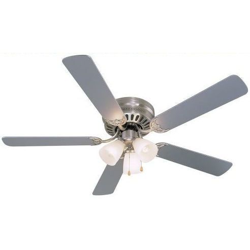 Satin Nickel 52" Hugger Ceiling Fan w/ Light Kit : 5893