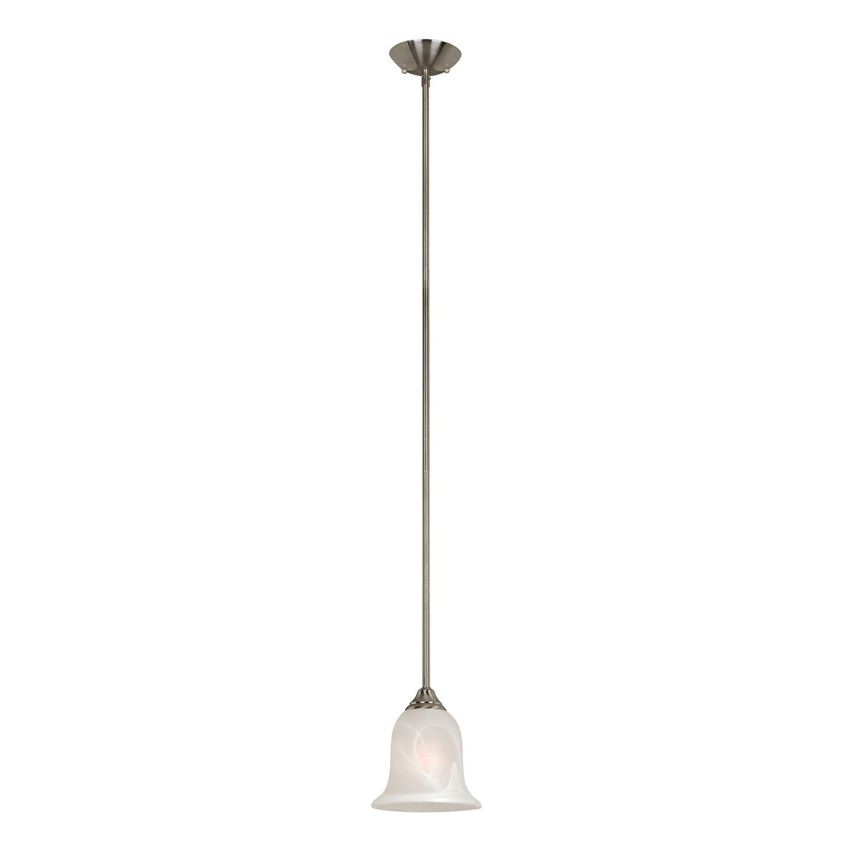 Saturn Satin Nickel Mini-Pendant Light: 54-3892