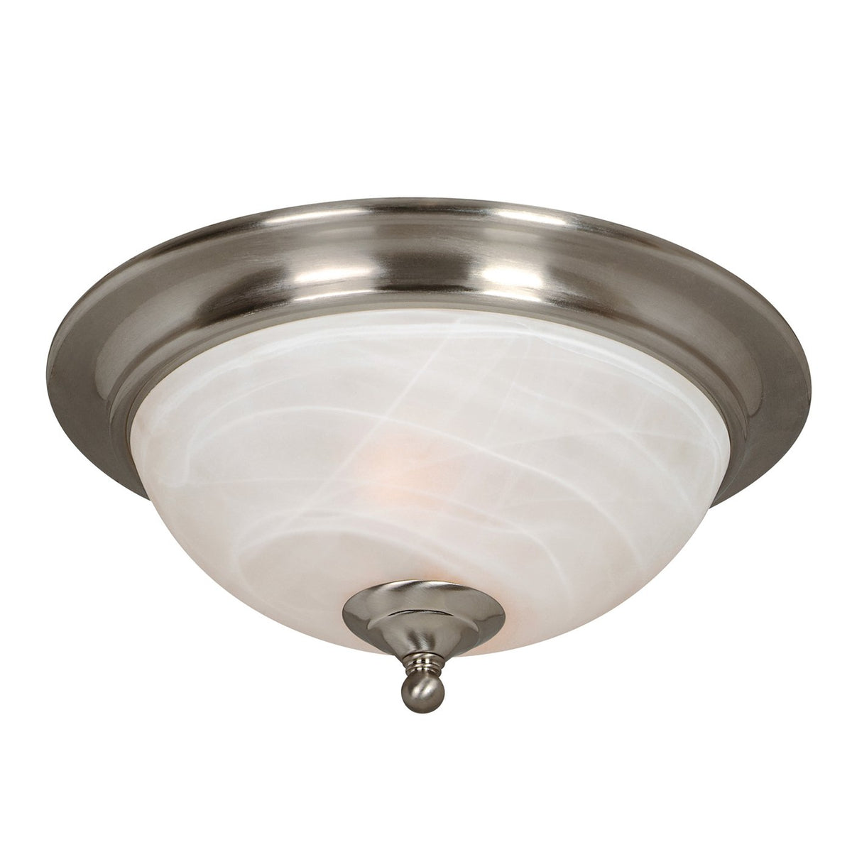 Saturn Satin Nickel Flush Mount Ceiling Light: 54-3942