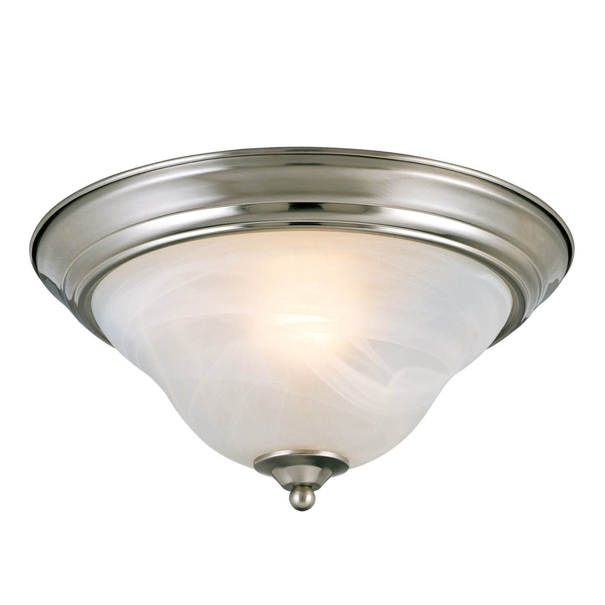 Bristol Satin Nickel Flush Mount Ceiling Light: 54-4650
