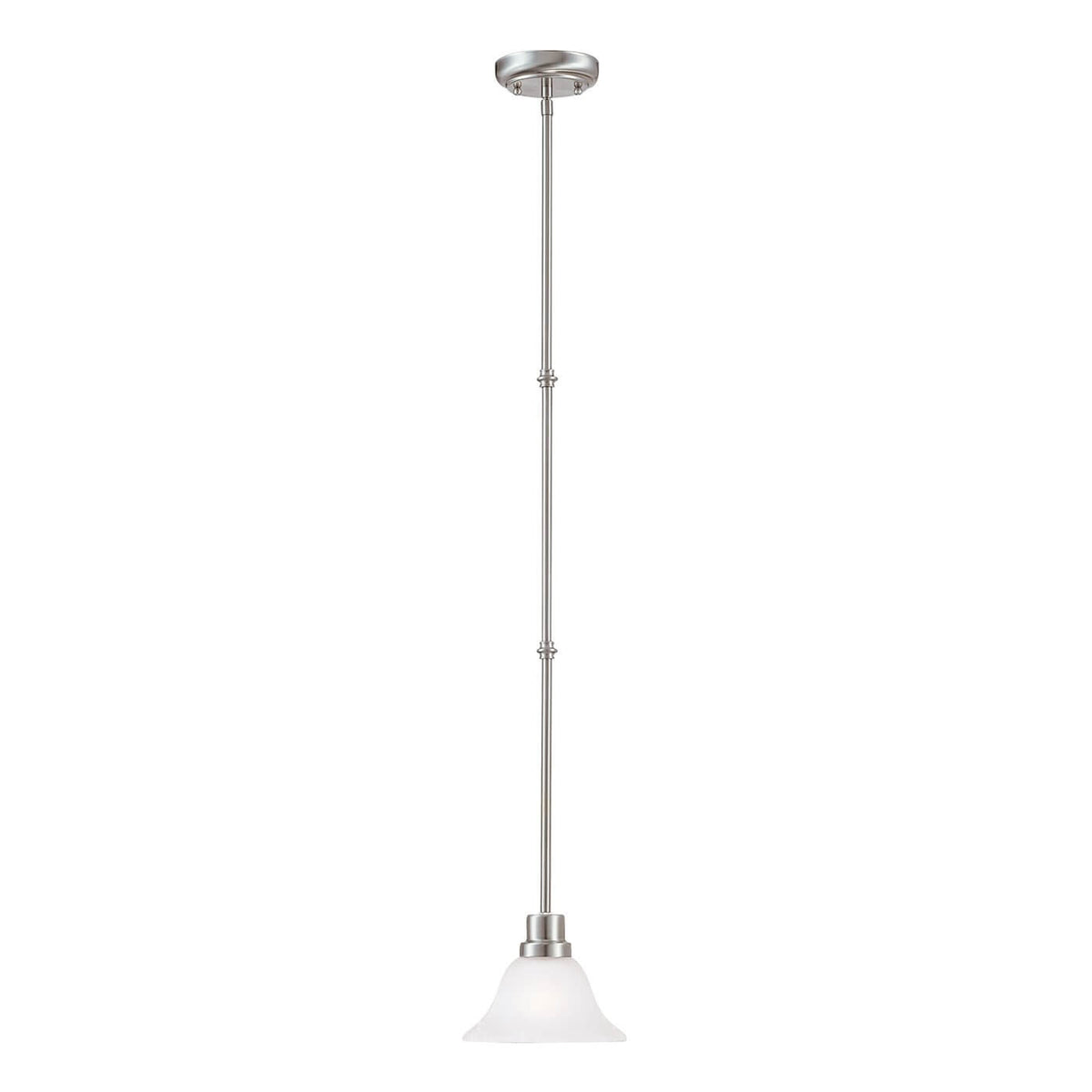 Bristol Satin Nickel Mini-Pendant Light: 54-4668