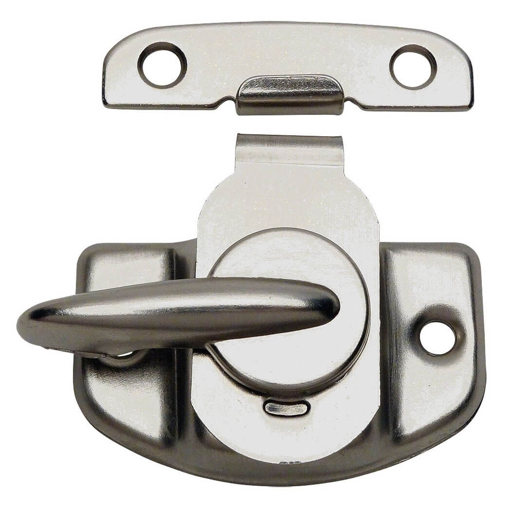 Satin Nickel Cam Action Window Sash Lock and Keeper
