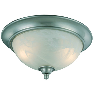 Dover Satin Nickel Flush Mount Ceiling Light Fixture : 10-4449