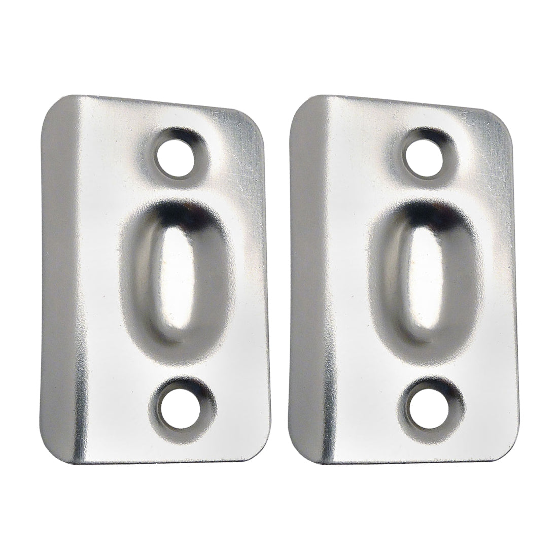 Satin Nickel Replacement Ball Catch Strike Plates (Pair)
