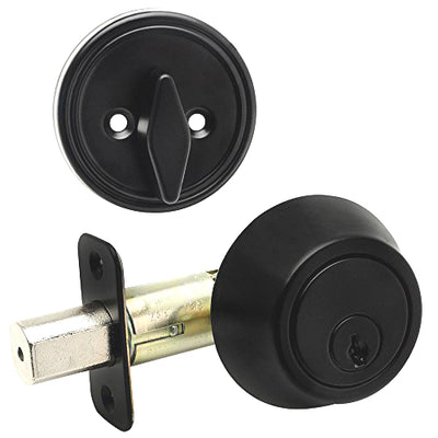 Designers Impressions Matte Black Single Cylinder Deadbolt