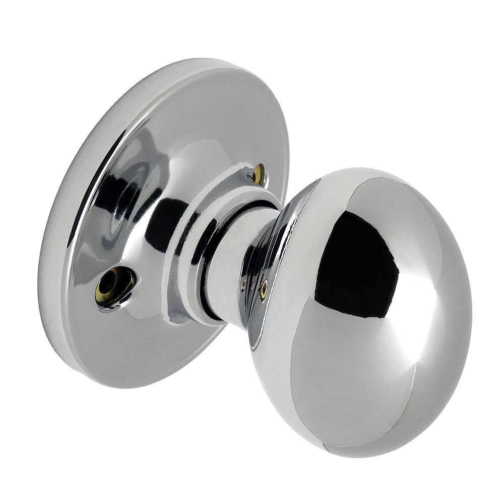 Somerset Dummy Door Knob, Polished Chrome
