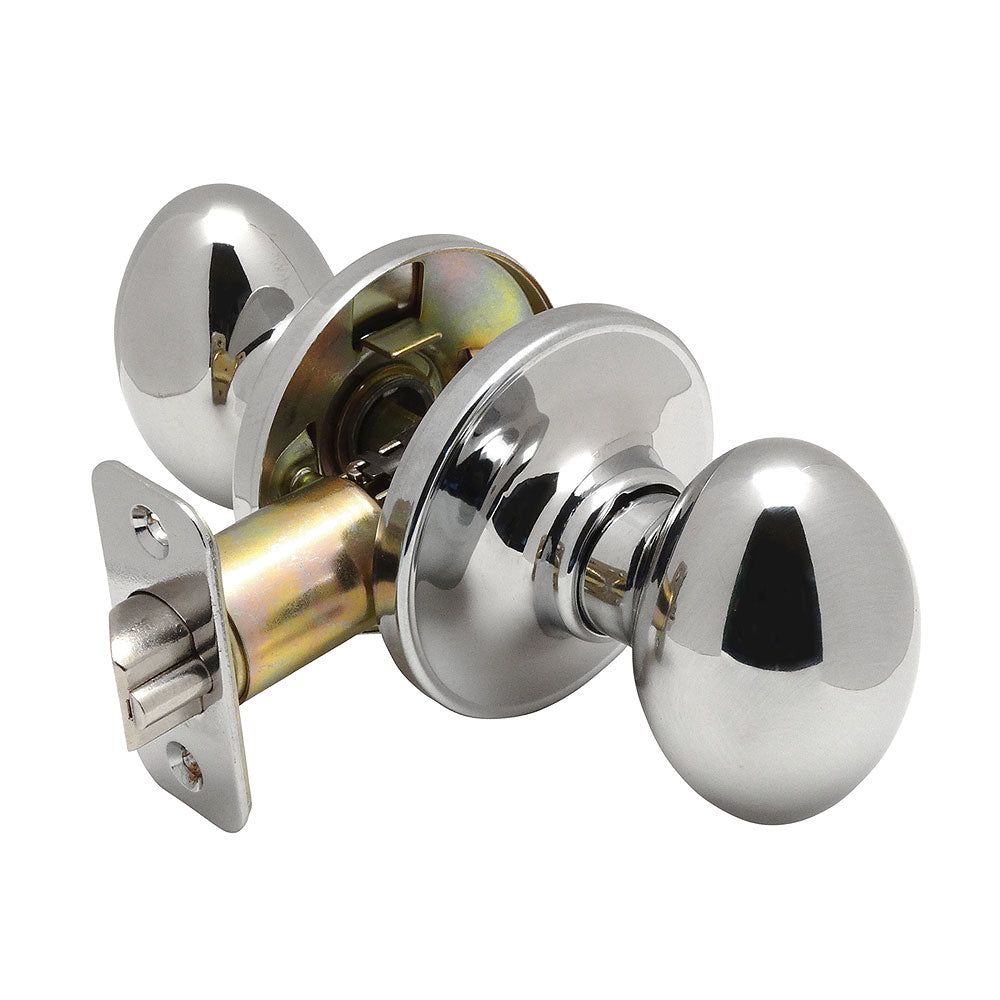 Somerset Passage Door Knob, Polished Chrome