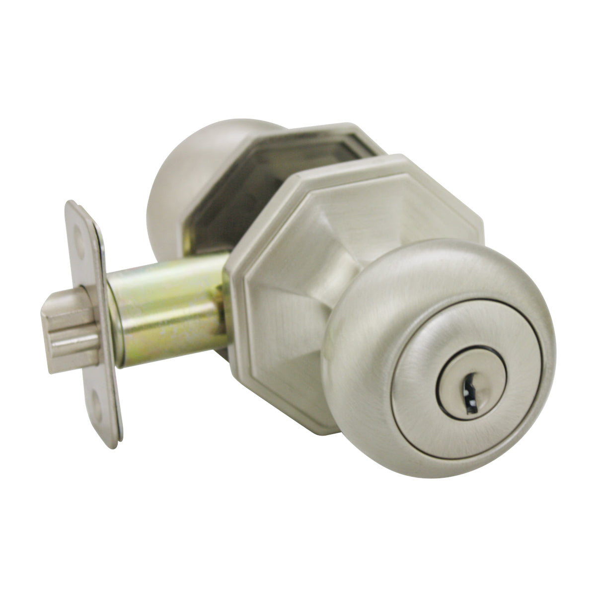 Stanton Keyed Entry Door Knob, Satin Nickel