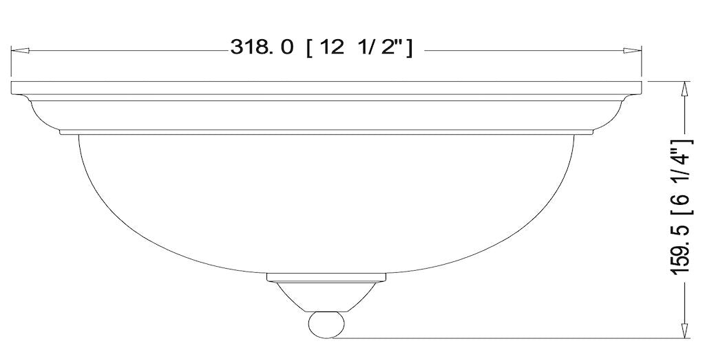 Tuscany Matte Black 54-5061 Flush Mount Ceiling Light