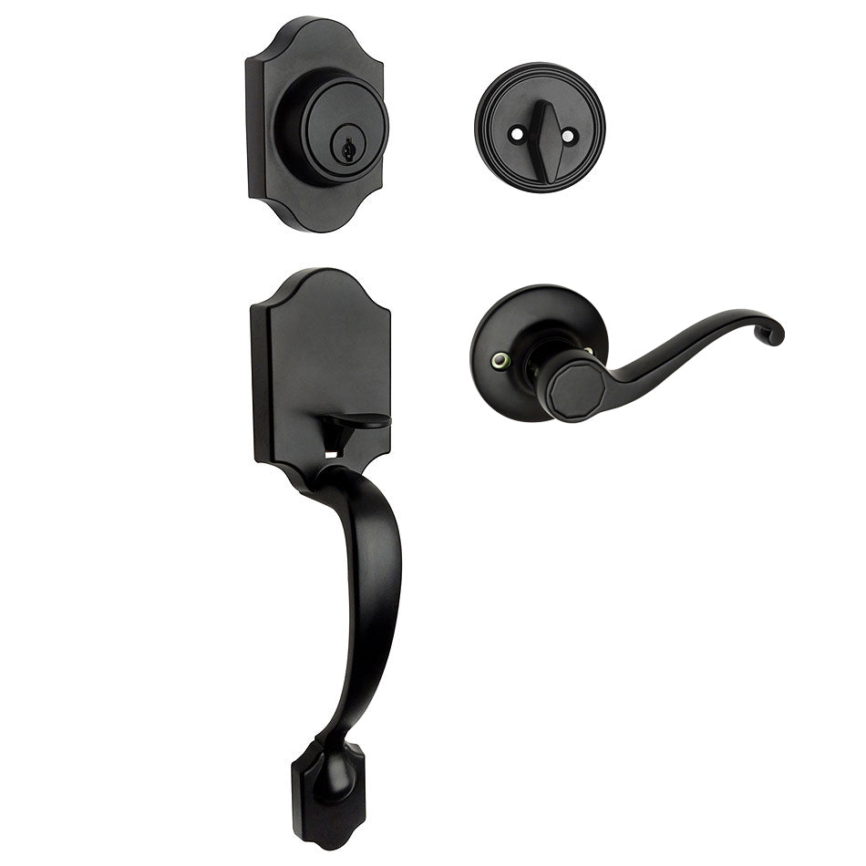 Valhala Matte Black Decorative Handleset with Richmond Lever