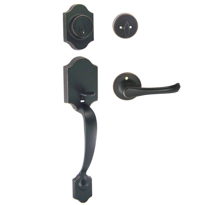Valhala Oil Rubbed Bronze Decorative Handleset with Rochester Lever
