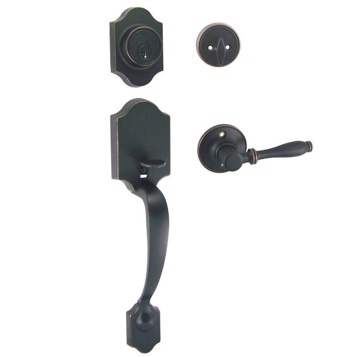 Valhala Oil Rubbed Bronze Decorative Handleset with Villa Lever