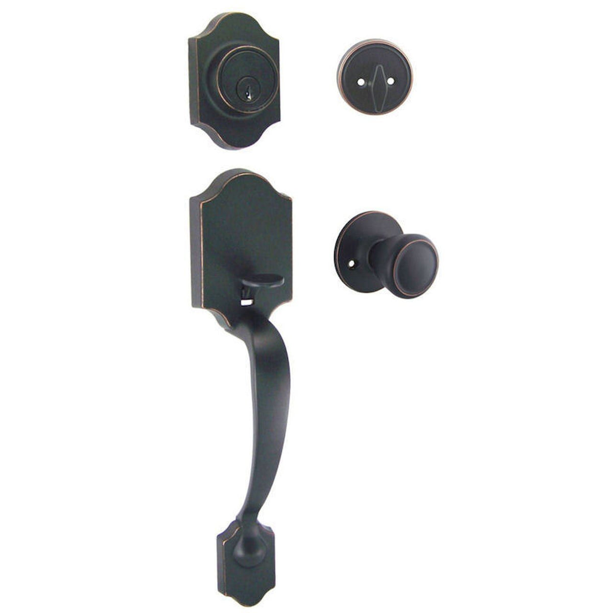 Valhala Oil Rubbed Bronze Decorative Handleset with Salem Knob