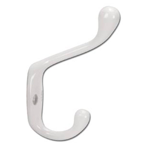 Designers Impressions White Heavy Duty Coat &amp; Hat Hook: 57494